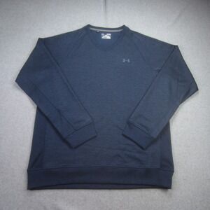 Under Armour Sweatshirt  Mens XL Navy Storm V-Neck Fleece Cold Gear Pullover